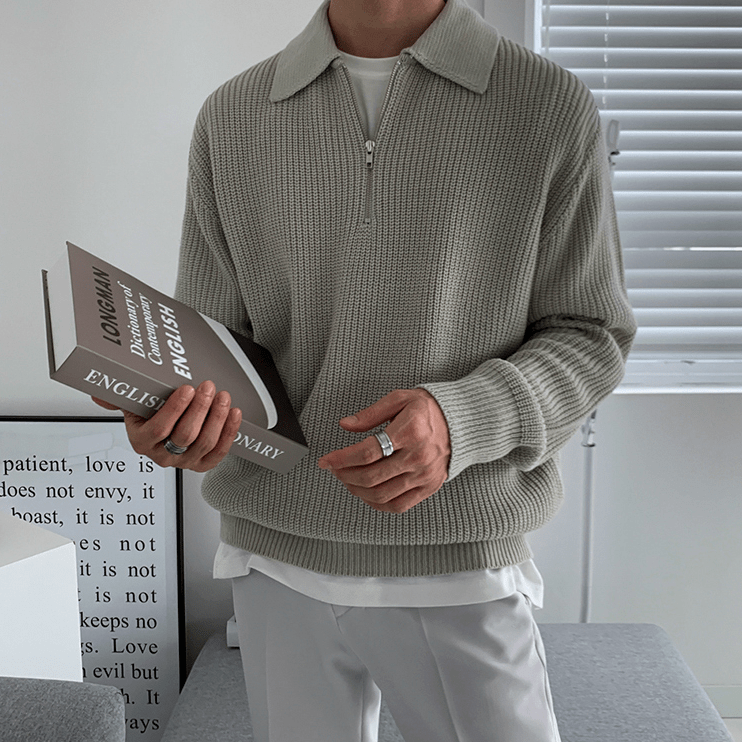 NAMI Half Zip Sweater Detail
